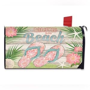 Briarwood Lane Welcome To The Beach Flip Flops Magnetic Mailbox Cover-Standard